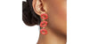 Red Triple Lips Earrings