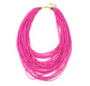 Sparkly Pink Seed Bead Necklace